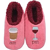 Snoozies Pairable Slipper Socks -Funny Quote House Slippers for Women, Non-Slip Fuzzy