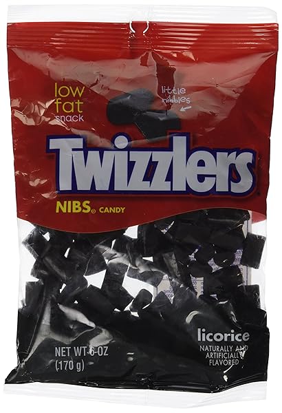 TWIZZLER LICORICE NIBS, 6 OZ