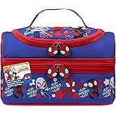 Get Trend Marvel Spidey Lunch Bag Insulated Lunch Box with Two Compartments for Picnic Snacks Cooler Bag Gifts for Kids (Blue/Red Spidey)