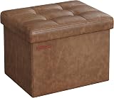SONGMICS MAZIE Storage Ottoman Bench 76 cm Folding Foot Rest 89 L