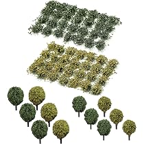 Cayway – Lot 24 Touffes De Fleurs Miniatures Colorées, 1 Cm, Pour Modélisme, Train, Paysages Et Dioramas