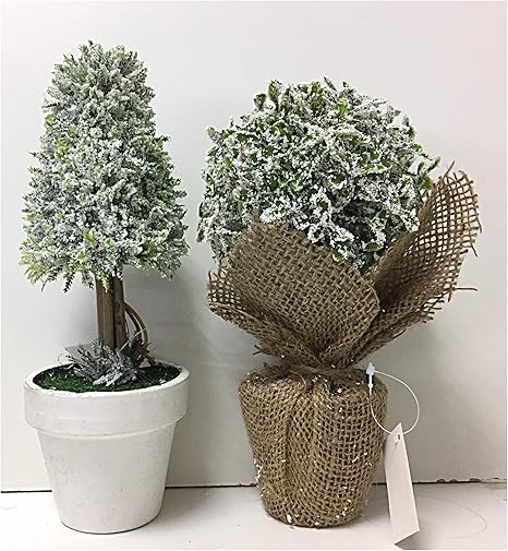 Immagini Innevate Natalizie.Virca Set Piantine Artificiali Natalizie Innevate Bacche Rosse Alberelli Neve Confezione Juta Set 2 Pz Rafia Vasetto Bianco Amazon It Casa E Cucina