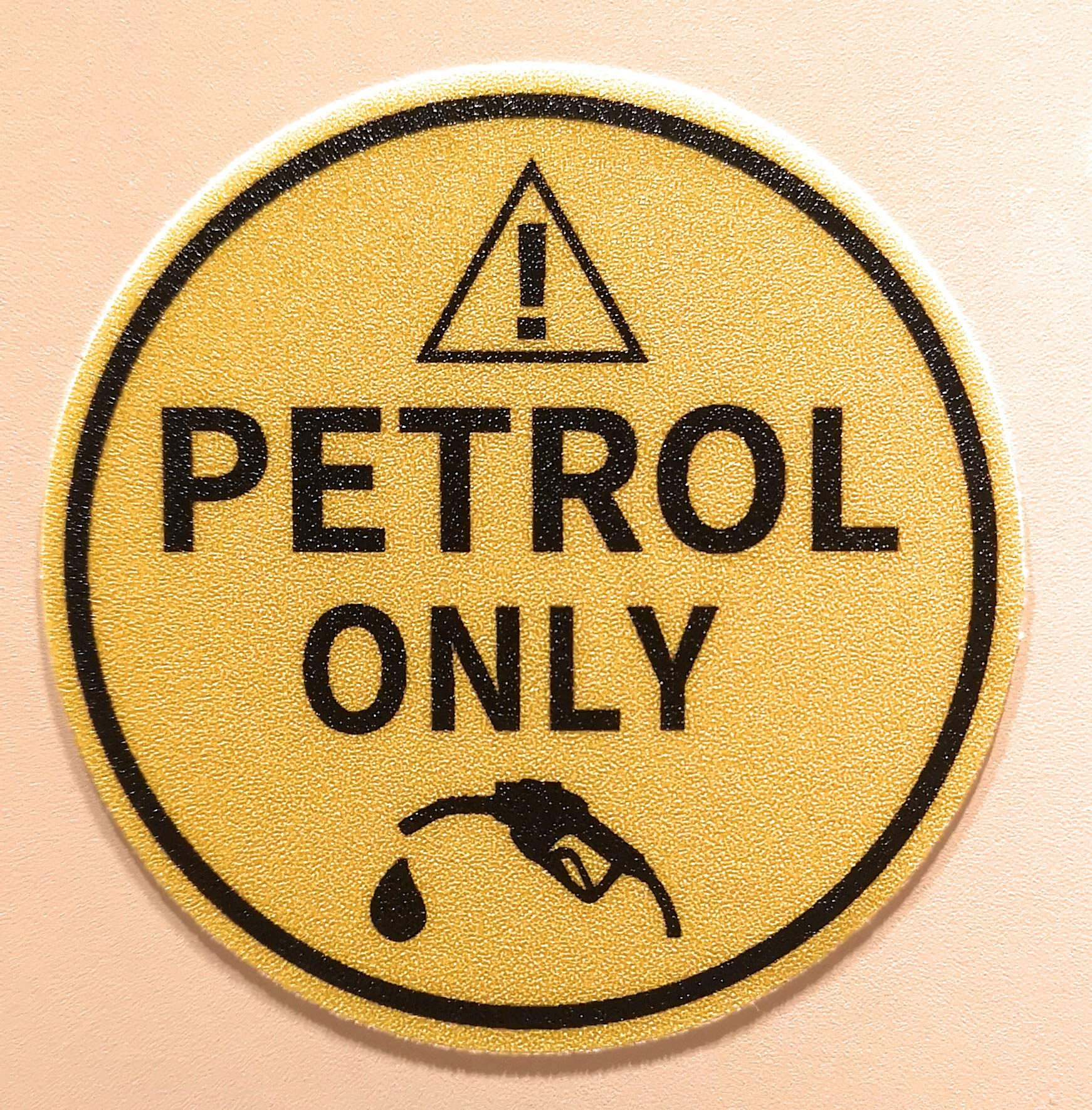 Petrol Only Sign Fuel Reminder for any Vehicle Heavy Duty Self Adhesive Vinyl Sign/Sticker
