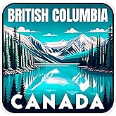 British Columbia Province Canada Sticker 4 Inch City Travel Souvenir - Waterproof Vinyl Decal for Laptop Water Bottle Car Tumbler - Durable Aesthetic Long-Lasting Stickers for Adults ID44990