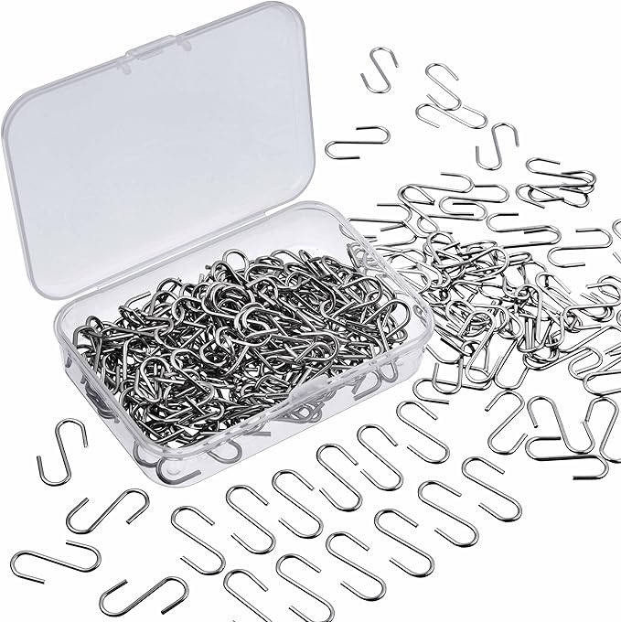 150 Pieces Mini S Hooks Connectors Metal SShaped Wire Hook Hangers