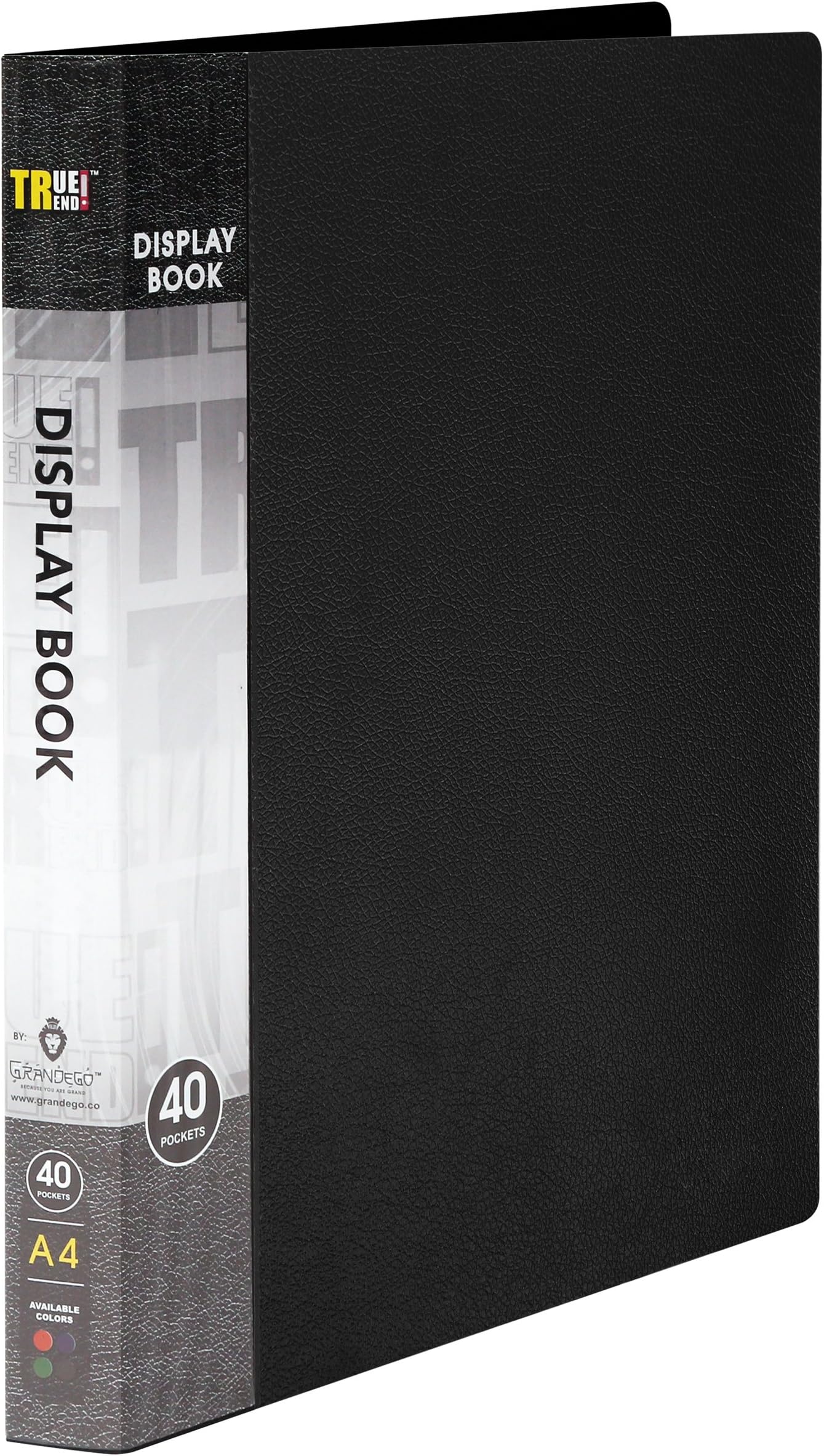 TRUETREND 40 - Pocket Presentation Display Book A4 Size | Multi-Purpose Document Protection – Sheet Music, Reports, Artwork, School Projects and More + [Classic Design]