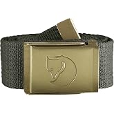 Fj&auml;llr&auml;ven Canvas Brass Belt - Durable Webbing, Brass Buckle, Adjustable, Classic Style - Hiking, Travel