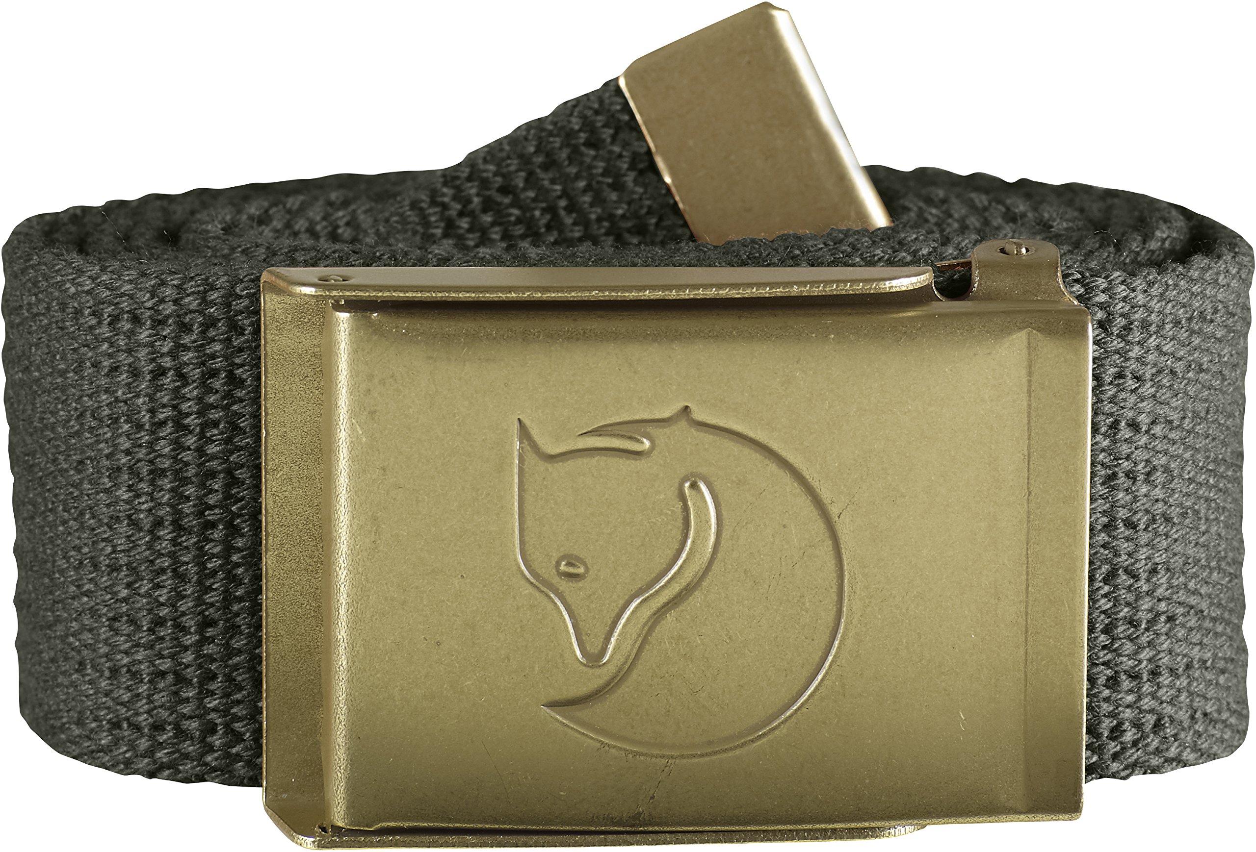 FJÄLLRÄVEN Men's Canvas Brass 4 cm. Belt, Mountain Grey, One size (120 cm)