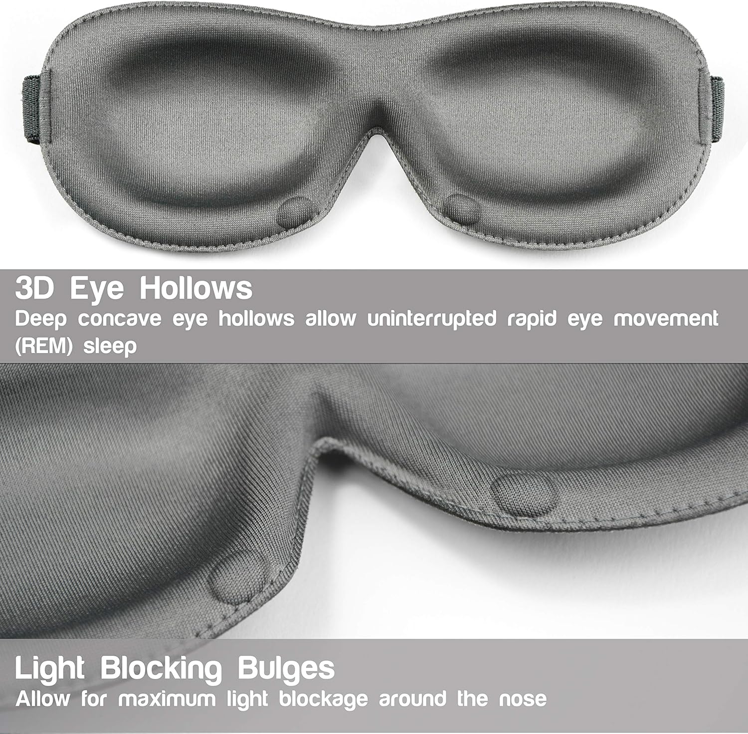2 Pack Sleep Mask - Sleep Wherever, Whenever – EyeSnugs 3D Contoured Eye Mask Allows for Full REM Sleep –100% Blackout Molded Blindfold with Ear Plugs for Uninterrupted Sleep: Health & Personal Care