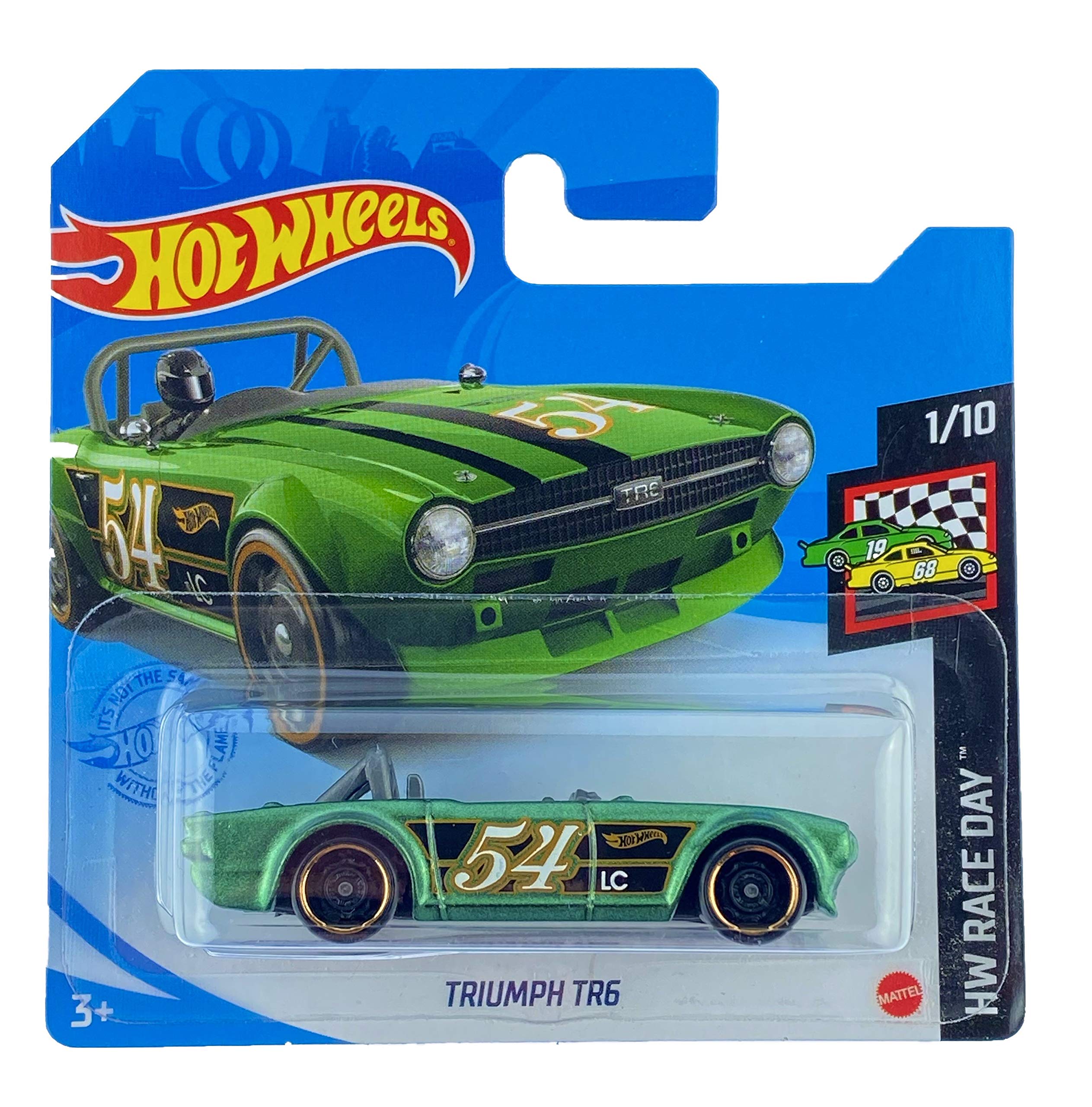 Hot Wheels Triumph TR6 (Green) 1/10 HW Race Day 2021 - 9/250 (Short Card) GRX91