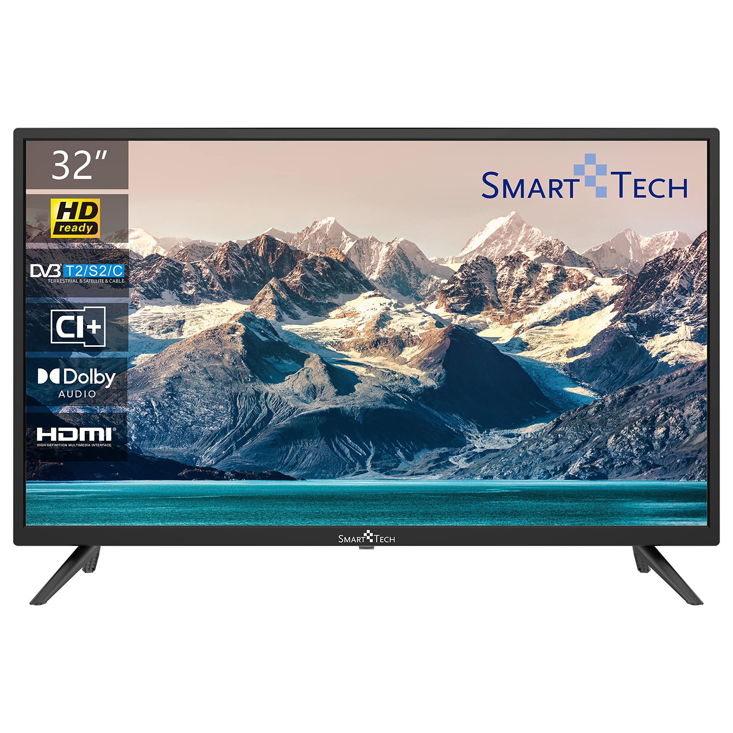 Smart Tech Tech SMT32N30HC1L1B1 80cm (32 Zoll) LED Fernseher (HD, Triple Tuner (DVB-C/-S2/-T2), 60 HZ, HDMI, USB) Schwarz