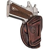1791 Gunleather 3-Way 1911 Holster - Ambidextrous OWB CCW Leather Gun Holster - Fits All 1911 Models Sig, Colt, Kimber, Ruger, Browning, Taurus and Remmington