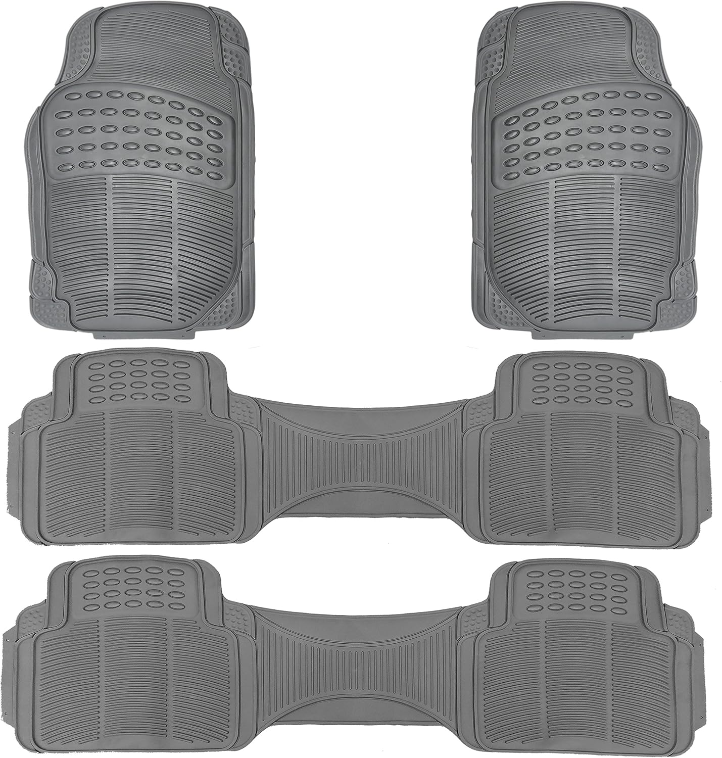 U.A.A. INC. All Weather Gray Semi Custom Floor Mats Front