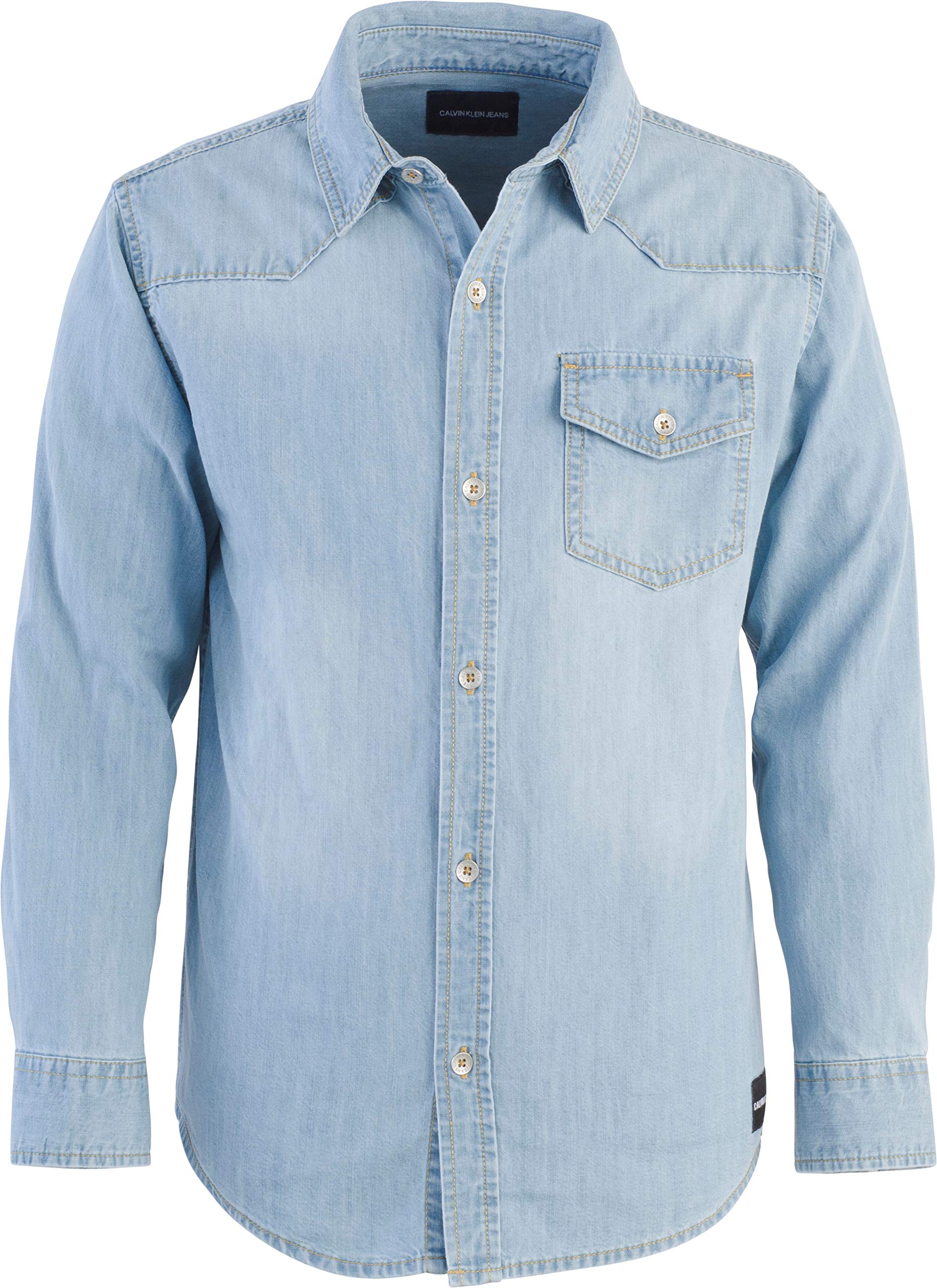 calvin klein denim shirts
