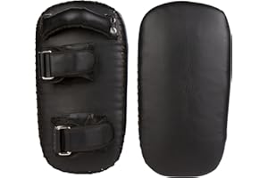 Trademark Innovations 16" Kickboxing MMA Thai Training Kick Pads (Pair), Black