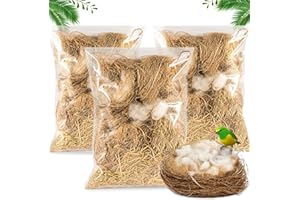 Sukh 3 Pack Bird Nesting Material - Bird Nests Bedding Hummingbird Nesting Material Mixing Canary Nesting Material Finch Nesting Material Parakeet Nesting Materials for Cage,Gardens,Tree Trunks (120G)