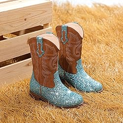 Motasha Girls Cowgirl Boots Glitter Toddler Girls