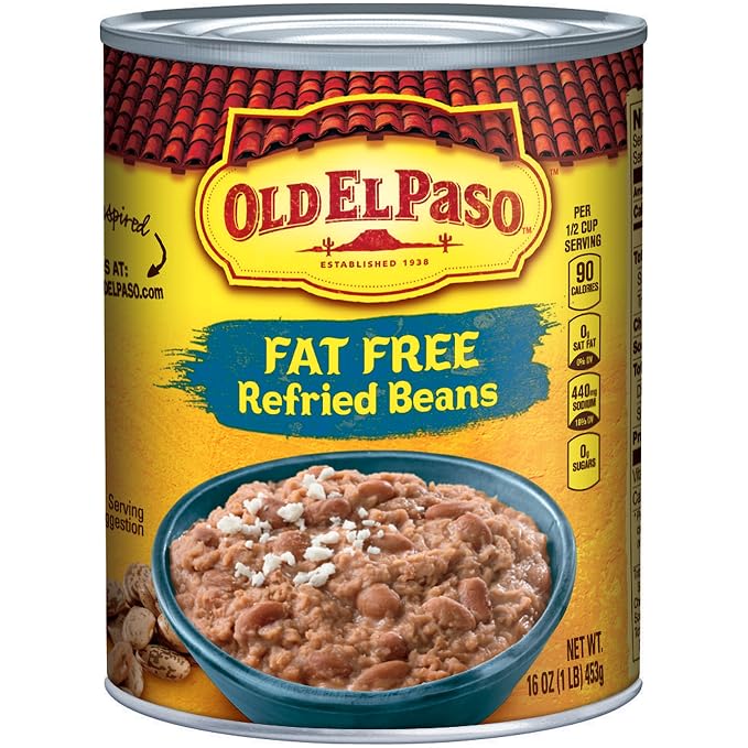 Old el paso fat free refried beans 16oz (046000820118)