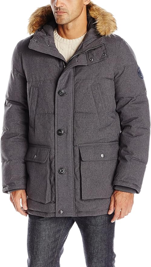 金盒特价 Tommy Hilfiger 汤美费格 毛领连帽男式棉服 2.9折$99.99 海淘转运到手约￥793 多色可选