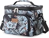 Lifewit Insulated Lunch Bag 9L Leakproof With Adjustable Strap Flower Design