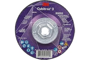 3M Cubitron 3 Depressed Center Grinding Wheel, 90002, 36+, T27, 4-1/2 in x 1/4 in x 5/8 in-11, Pack of 10, ANSI, Precision Shaped Grain, Beveling, Weld Grinding, Heavy Deburring, Slag Removal