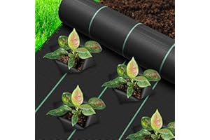 Sunifier Garden Weed Barrier Fabric, Heavy Duty Landscape Fabric, Ground Cover Weed Blocker Cloth, Landscaping Fabric for Garden, Vegetable Beds, Path Way (1.4 FTx200FT)
