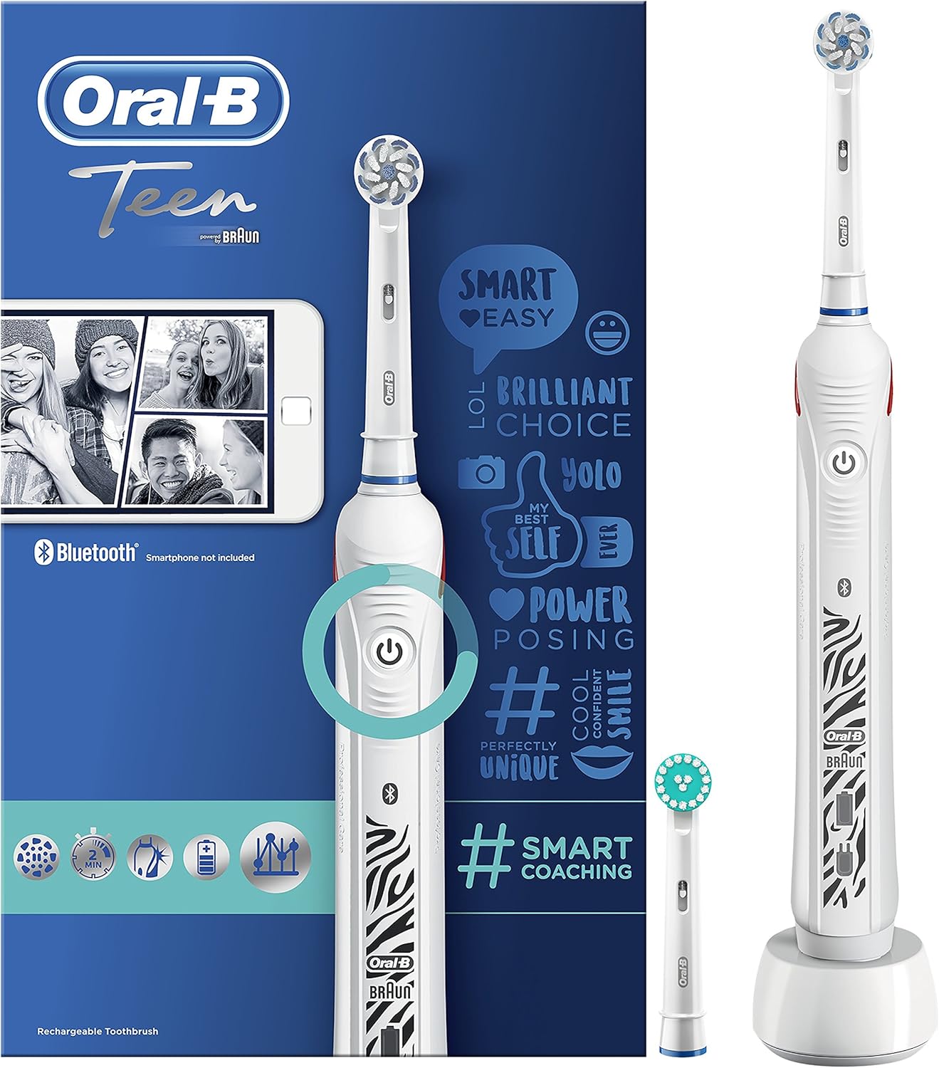 Oral-B Junior cepillo de dientes eléctrico recargable alimentado por Braun: Amazon.es: Salud y cuidado personal