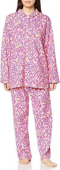 Amazon ウイング ワコール パジャマセット Plune プルーン とのコラボパジャマ 長袖 長ズボン 小さなお花 Ep6084 レディース パジャマ ルームウェアセット 通販