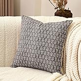 Amor Virisso Floral Pillow Covers 18x18 Couch Pillows for Living Room Farmhouse Neutral Pillow Covers Decorative Throw Pillow Covers Accent Sofa Pillows 1PC,Light Taupe