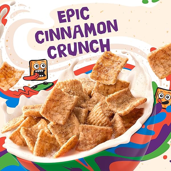 CINNAMON TOAST CRUNCH BREAKFAST CEREAL, CRISPY CINNAMON CEREAL, VALUE BAG, 32 OZ