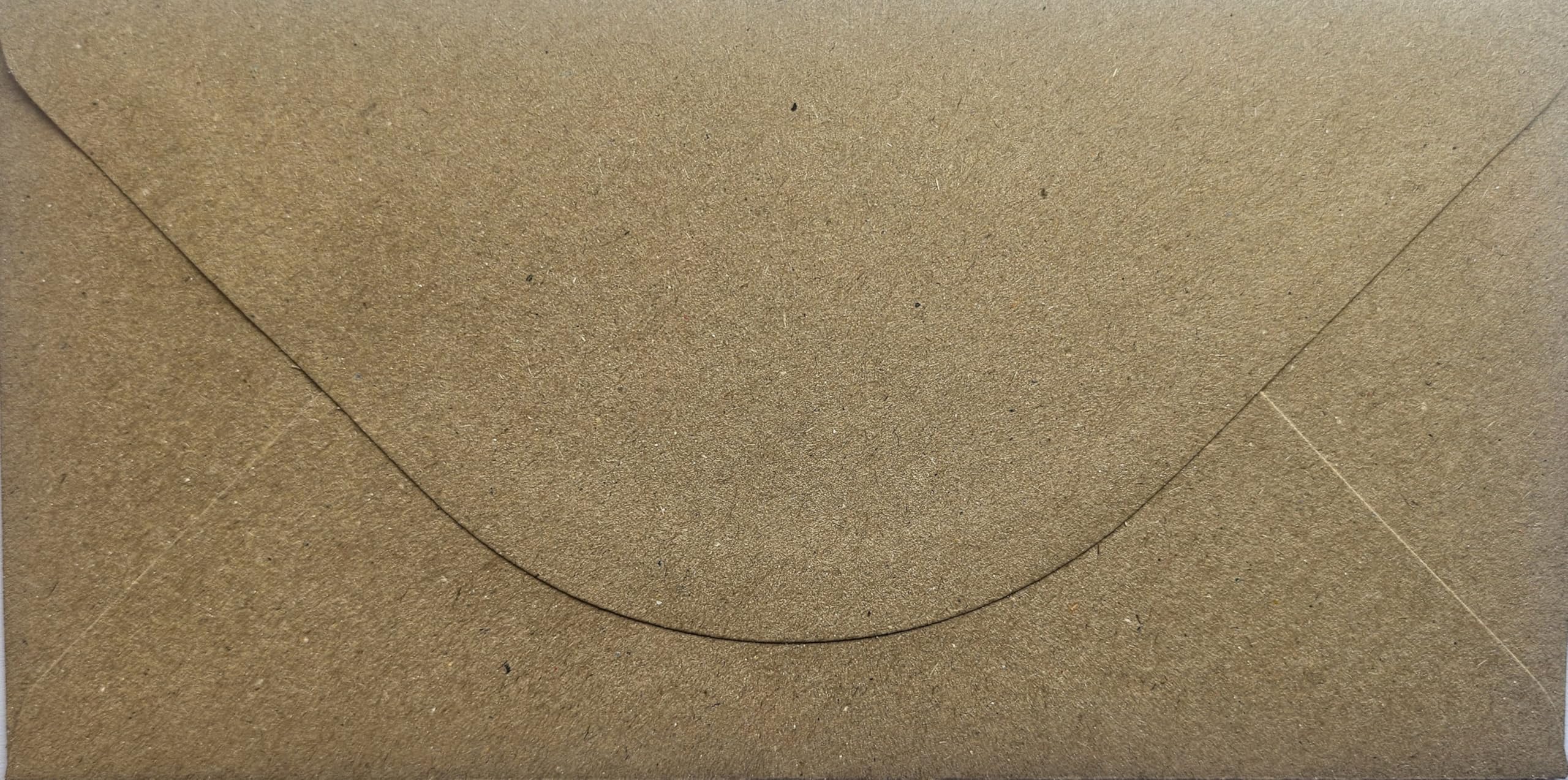 Karma Krafts DL Kraft Recycled Fleck Envelopes – 110 x 220mm 110gsm Gummed Diamond Flap – Rustic Eco Wedding & Invitation Envelopes – Pack of 25