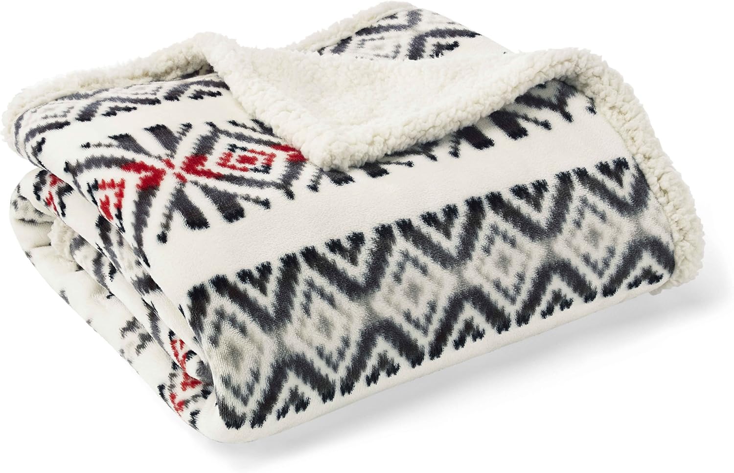 Eddie Bauer | Ultra-Plush Collection | Throw Blanket-Reversible Sherpa Fleece Cover, Soft & Cozy, Perfect for Bed or Couch, Emperor Penguin: Home & Kitchen