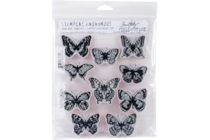 Art Gone Wild AGCMS294 Tim Holtz Ensemble de tampons en caoutchouc Motif flotteur Multicolore