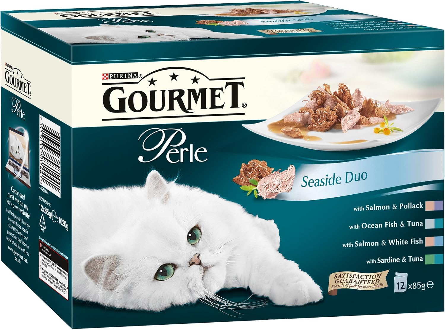 Purina Gourmet Perle Mixed Variety Seaside Duo Adult Wet Cat Food, 12 x 85g, 1.02 kg (Pack of 1) - Image 3