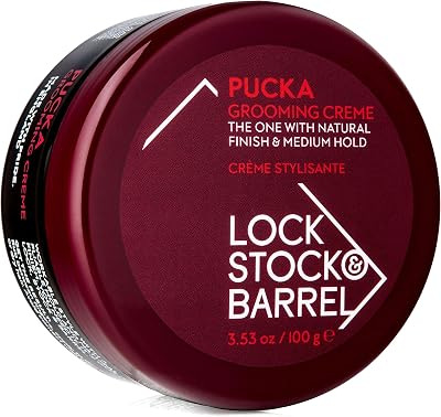 Lock Stock & Barrel Pucka Grooming Creme Men 100g Flexible Hold Natural Finish