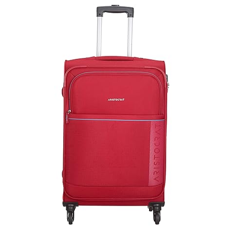 Aristocrat Polyester 69 cms Red Softsided Check-in Luggage (Baleno)