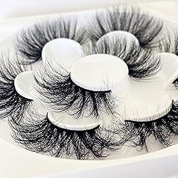 Veleasha Mink Eyelashes Faux 8D Wispy Fluffy Mink