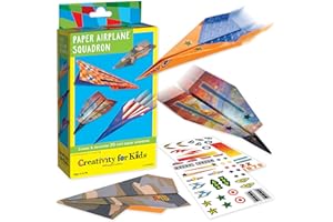 Creativity for Kids Paper Airplane Squadron - Create 20 Paper Airplanes, Crafts for Boys and Girls, Holiday Stocking Stuffers and Gift for Boys, Kids Activities (Ages 6+)