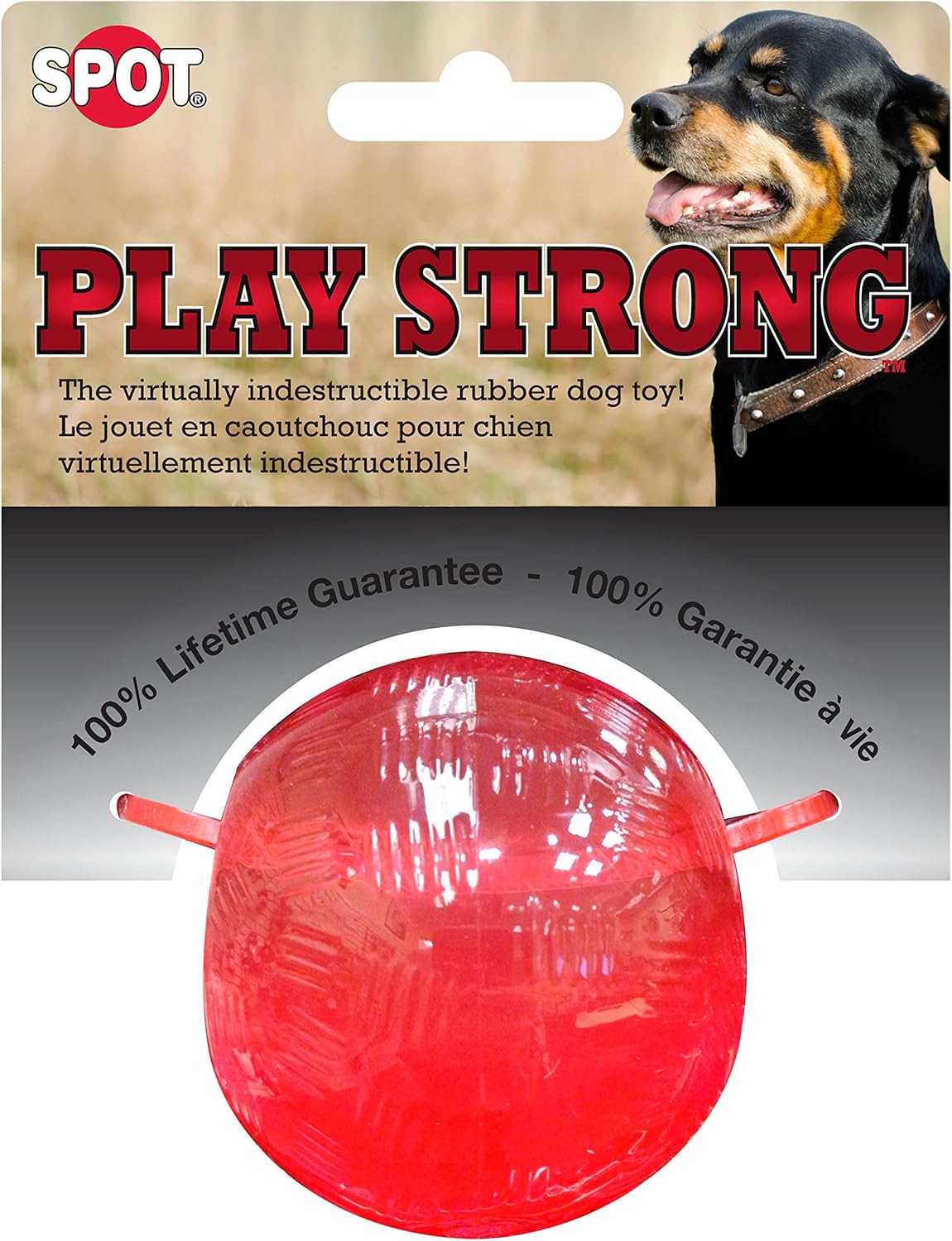 Ethical Pets Rubber Ball, 2.5-Inch, Red - Image 3