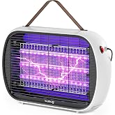 Buzbug Upgraded LED Bug Zapper Indoor, LED Bulbs Up to 50,000 Hours, 3 Lamps Sustainable Less Power, 3800V Powerful Electric Mosquito Zapper, Fly Trap Mosquito Trap, Fly Killer Fly Zapper