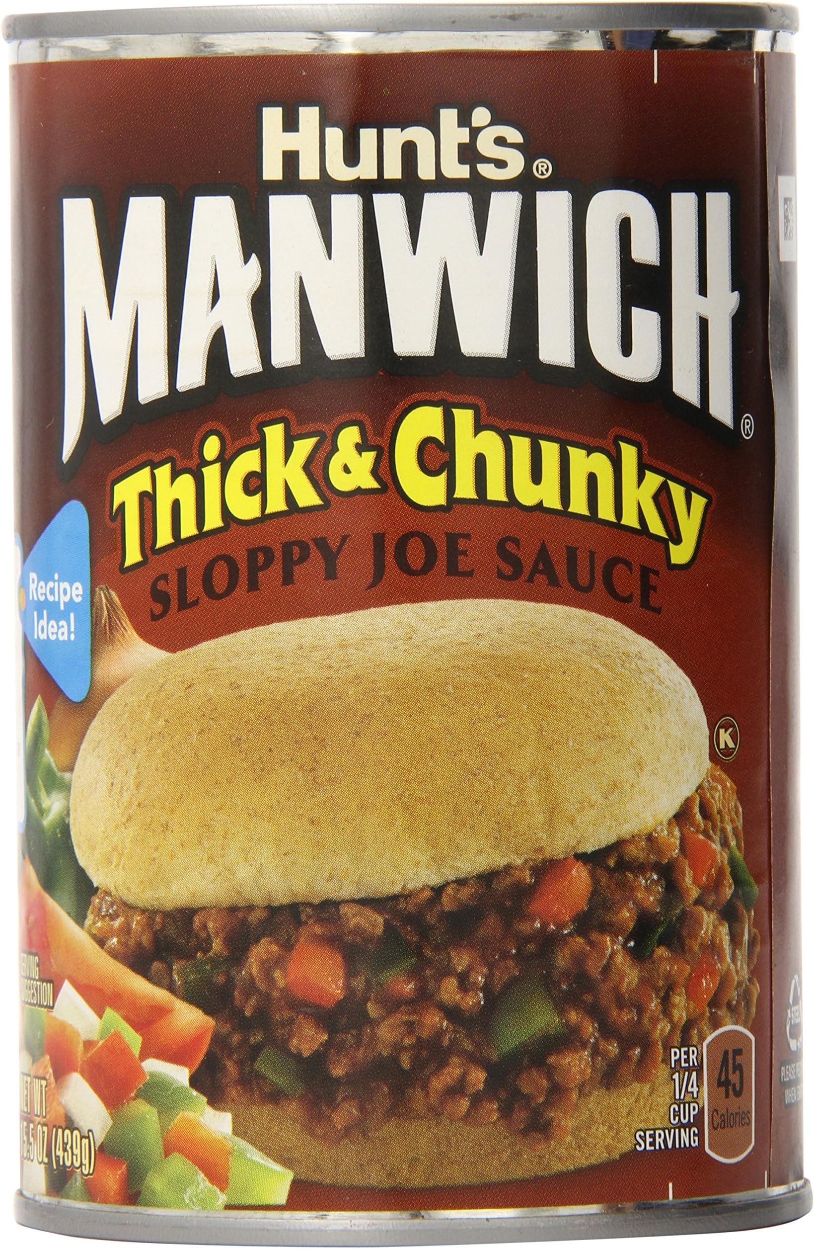 Manwich Thick and Chunky Sloppy Joe Sauce, 15.5 Ounce, 12 Pack