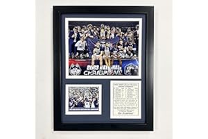 LEGENDS NEVER DIE, INC. UConn Men's Basketball | 2022-2023 National Champions | Framed Photo Collage | 2 Sizes (Podium, 12"x15")