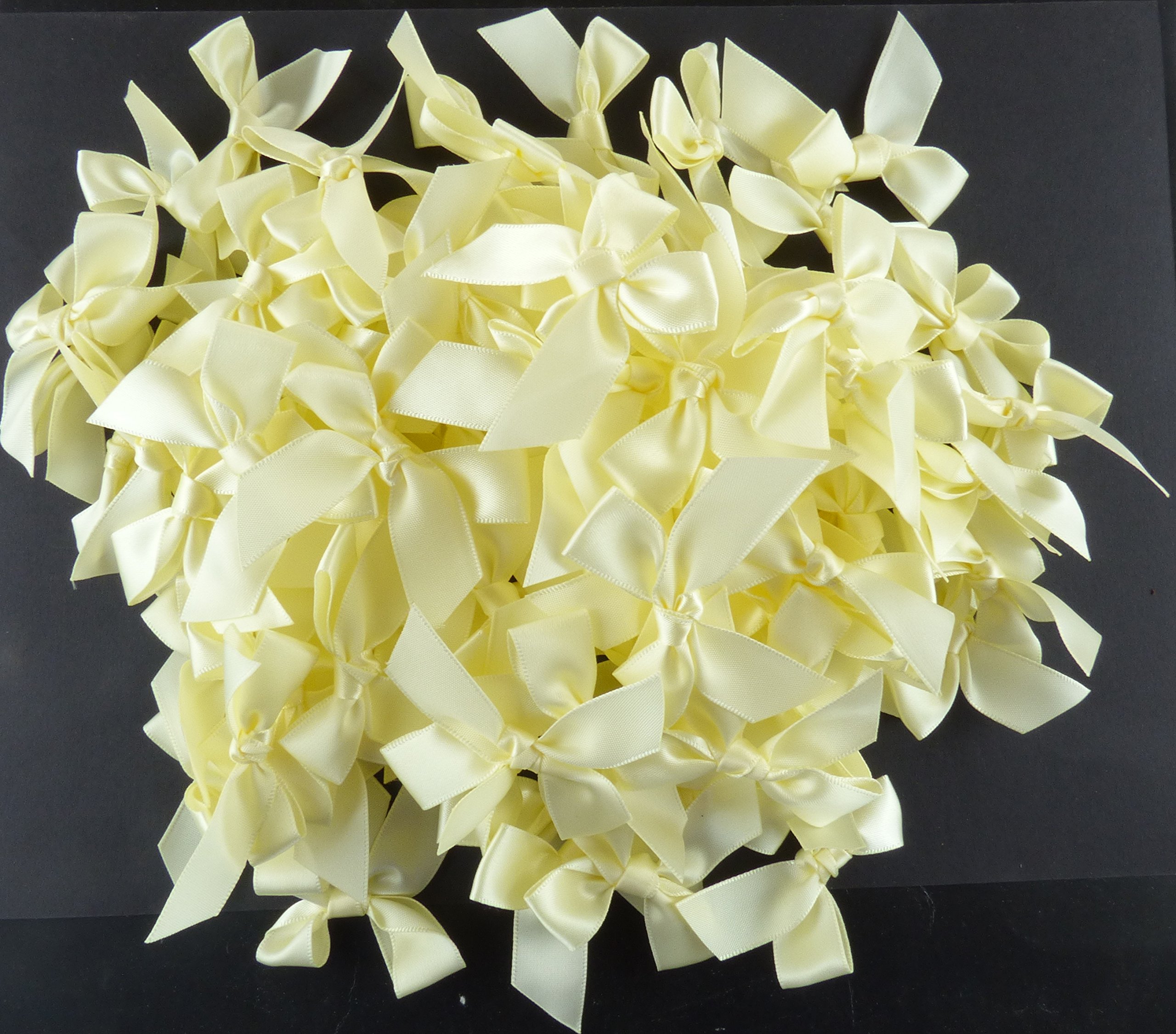 Personal Impressions 100 Cream Ribbon Bows-15mm, Synthetic Material, 18.2 x 13.5 x 3 cm