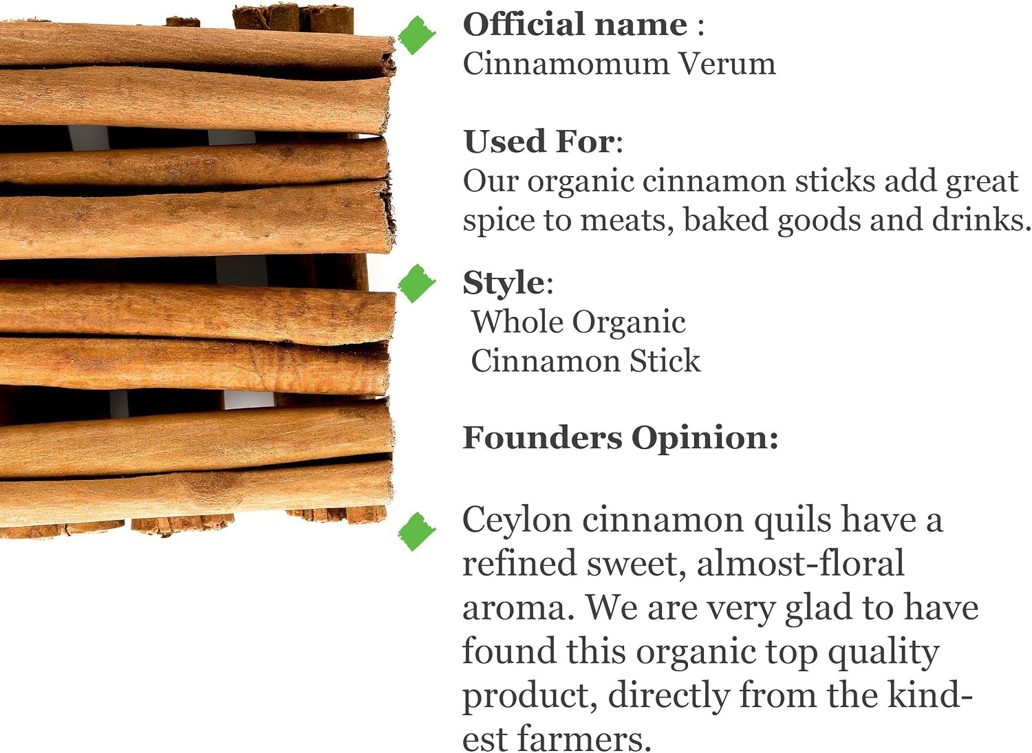 Organic Ceylon Cinnamon Sticks Bark, Perfect for Sweet and Savoury Dishes, Pure Stick Cinnamomum Verum from Sri Lanka - Image 4
