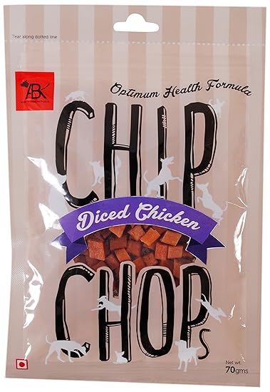 Chip Chops Dog Treat Diced Chicken, 70g, Optimum Health Formula (Single Pack)