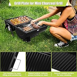Portable Charcoal Grill, HaSteeL Mini Folding BBQ