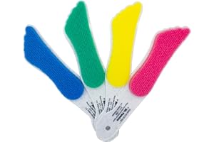 Mr. Pumice Large Pumi Foot File (4 Pack): 2-in-1 Callus Remover Pedicure Stone & Ped Scrubber For Smooth Feet and Heels, Dual-Grit (Medium + Coarse)