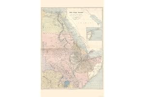HISTORY GALORE 24"x36" Gallery Poster, map of Nile river Valley egypt, Nubia Uganda 1910