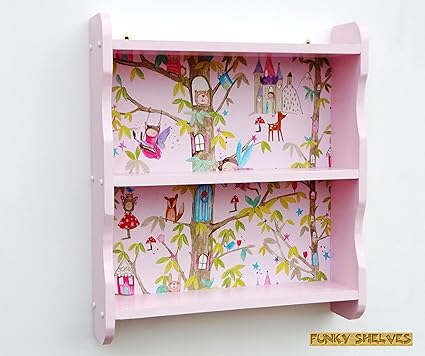 Girls Pink Fairy Bedroom Shelves Bookcase Book Shelf Shelving Unit Wooden Faries Kids Children S Bedroom Storage Box Wall Shelf Woodland Animals Deer Nursery Accessories Glitter Amazon Co Uk Kitchen Home