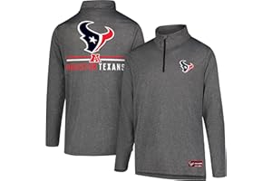 Ultra Game Adults NFL Official Super Soft Quarter Zip Long Sleeve T-Shirt